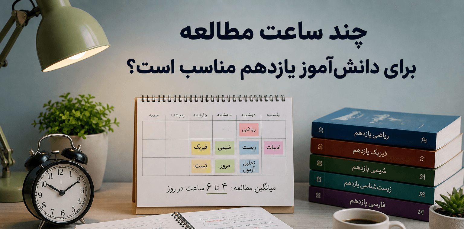 چند ساعت مطالعه برای دانش‌آموز یازدهم مناسب است؟ |