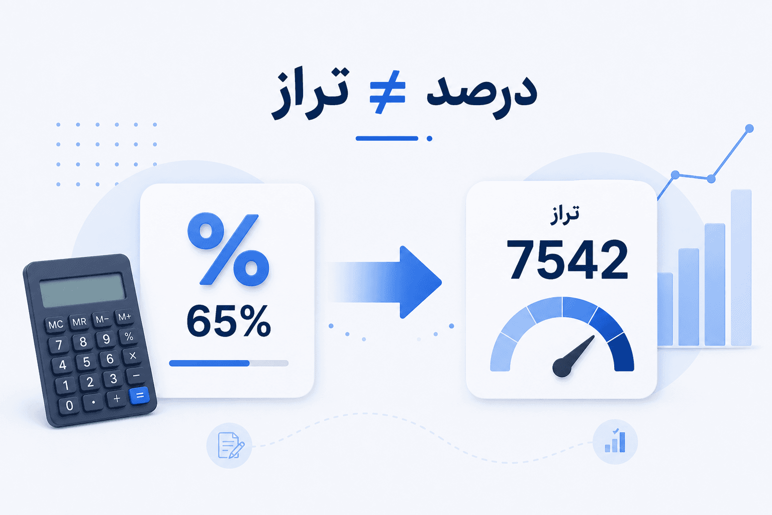 تفاوت درصد و تراز در آزمون