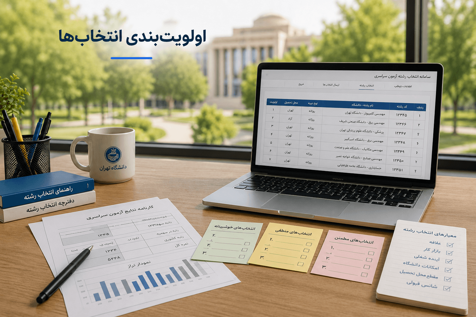 بررسی کارنامه و اولویتبندی رشتهمحلها در انتخاب رشته کنکور