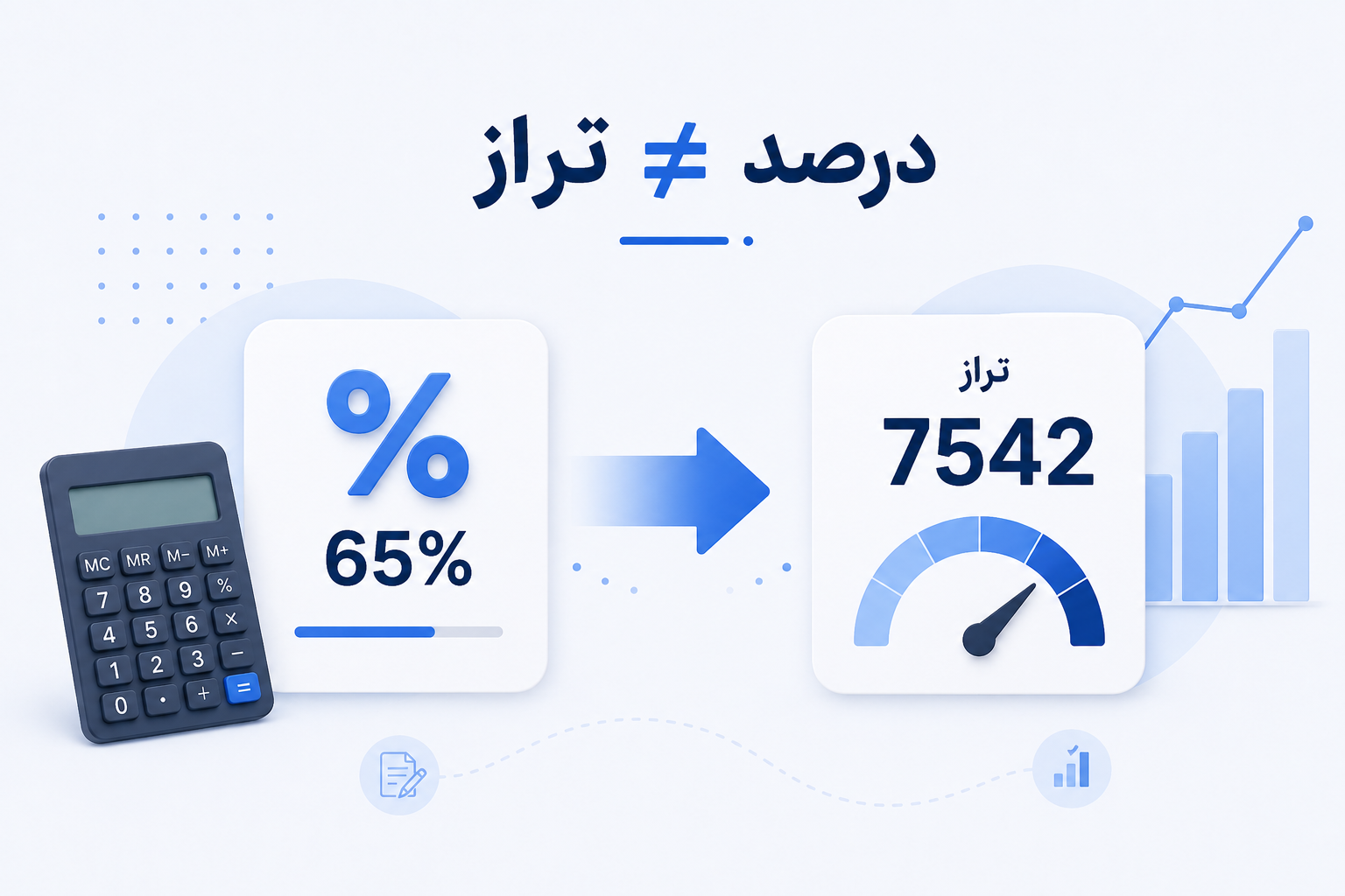 تفاوت درصد و تراز در آزمون