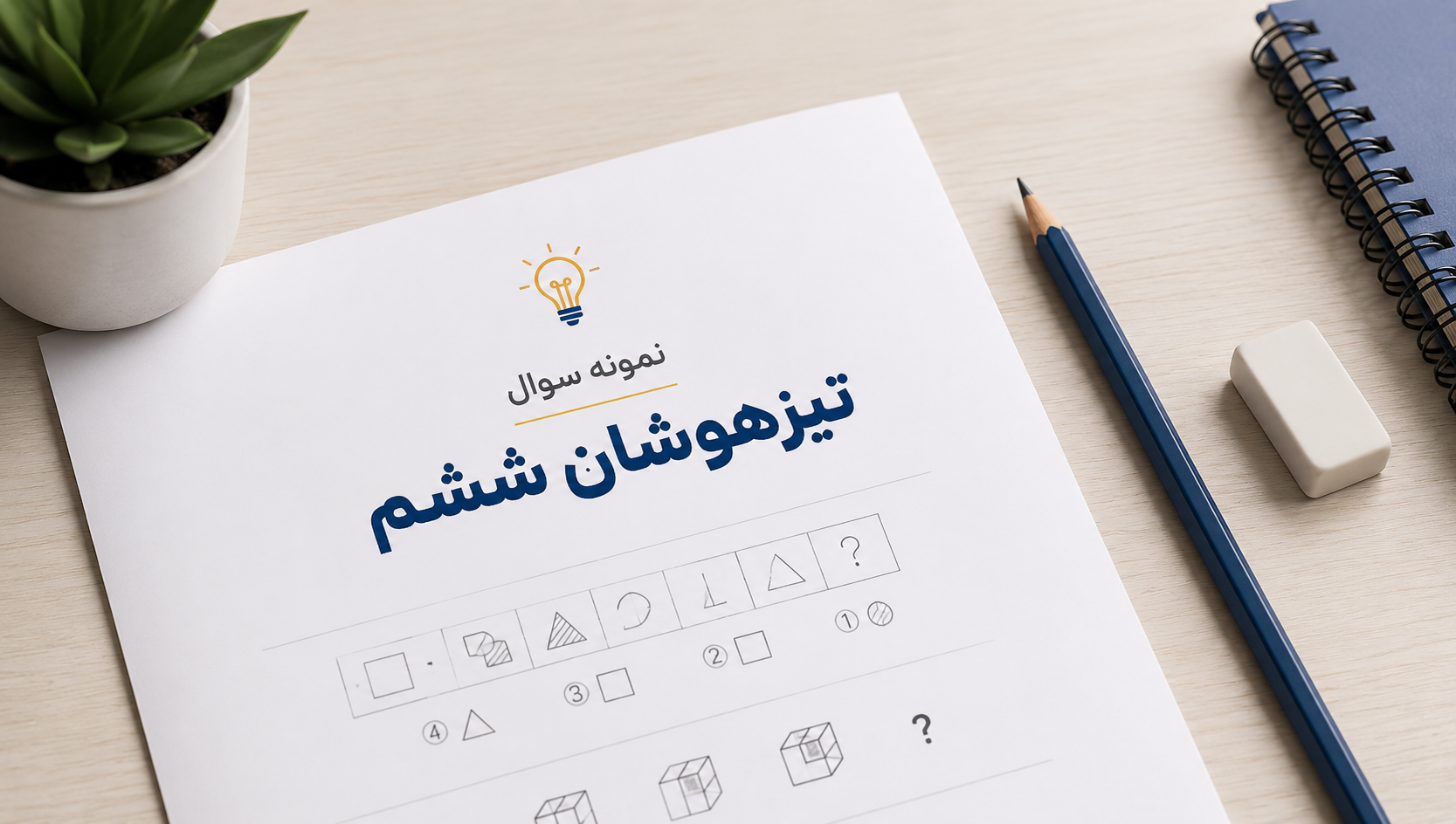 نمونه سوال تیزهوشان ششم